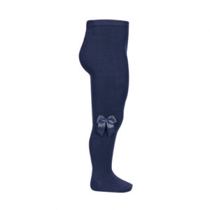 Condor Grosgrain Bow Tights (Navy)