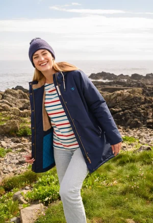 Lighthouse Scarlet Waterproof Coat (Navy)