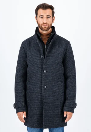 Fynch Hatton Wool Blend Tweed Coat