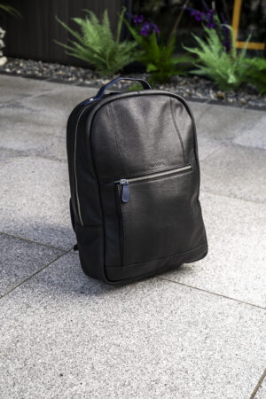 Sloane Black Leather Backpack