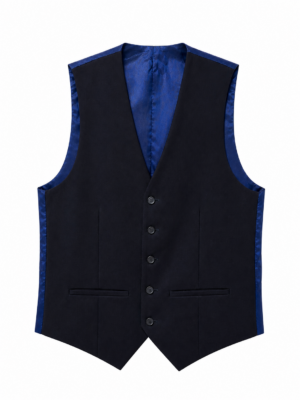 House of United Men's Navy Waistcoat
