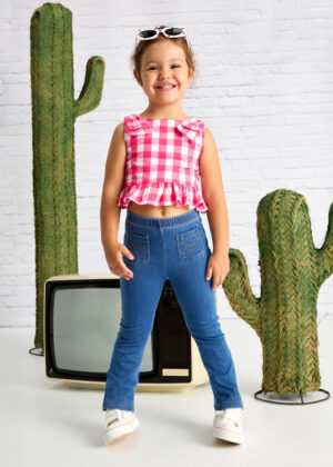 Mayoral Girls' Soft Denim Flare