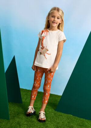 Mayoral Girls' Giraffe Leggings & T-Shirt Set