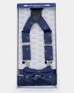 Spagnolo T-Rex Tie, Braces, Hankie Set