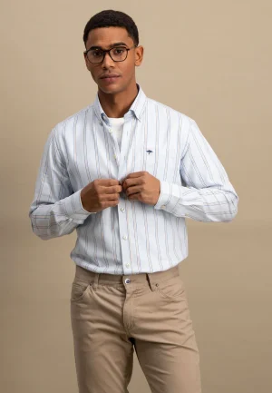 Fynch Hatton Blue Stripe Shirt