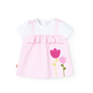 Boboli Stripe Tulip Dress