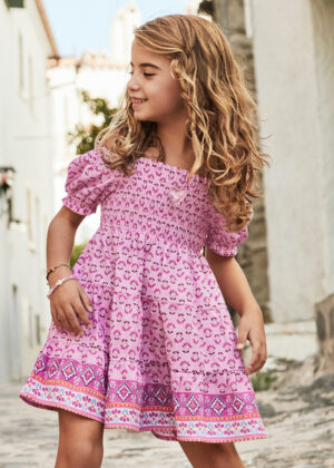 Mayoral Girls' Patterned Summer smock Dress