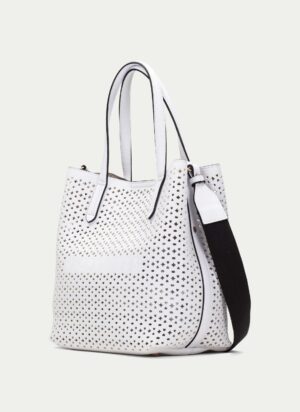 Hispanitas Large White Laser-Cut Tote