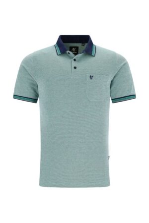 Hajo Green Three-Toned Tipped Polo