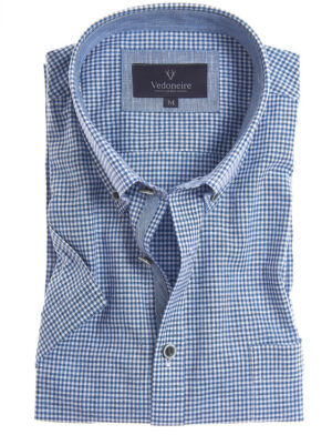Vedoneire Short Sleeve Gingham Shirt