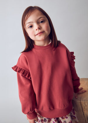 Mayoral Ruffle Sleeve Sweat