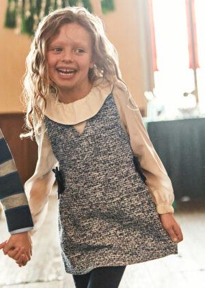 Mayoral Tweed Pinafore Dress