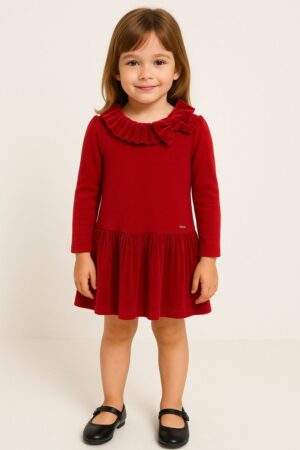 Patachou Velvet Pleat Dress
