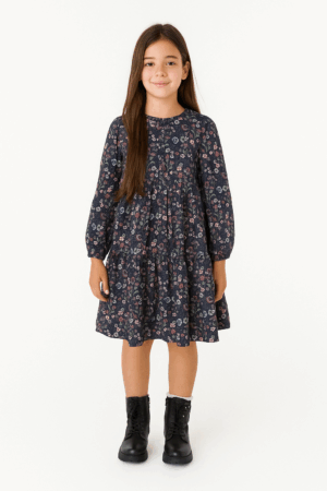 Zippy Floral Cord Dress