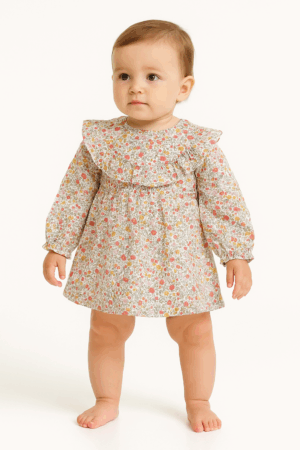 Zippy Patterned Girls Dress