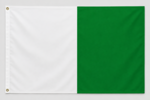 white and green flag