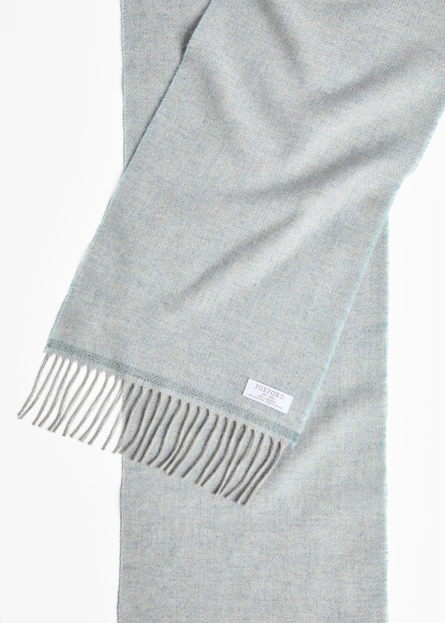 Foxford Aqua Herringbone Scarf