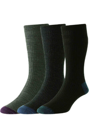 HJ Hall 3 Pair Wool Softop Socks