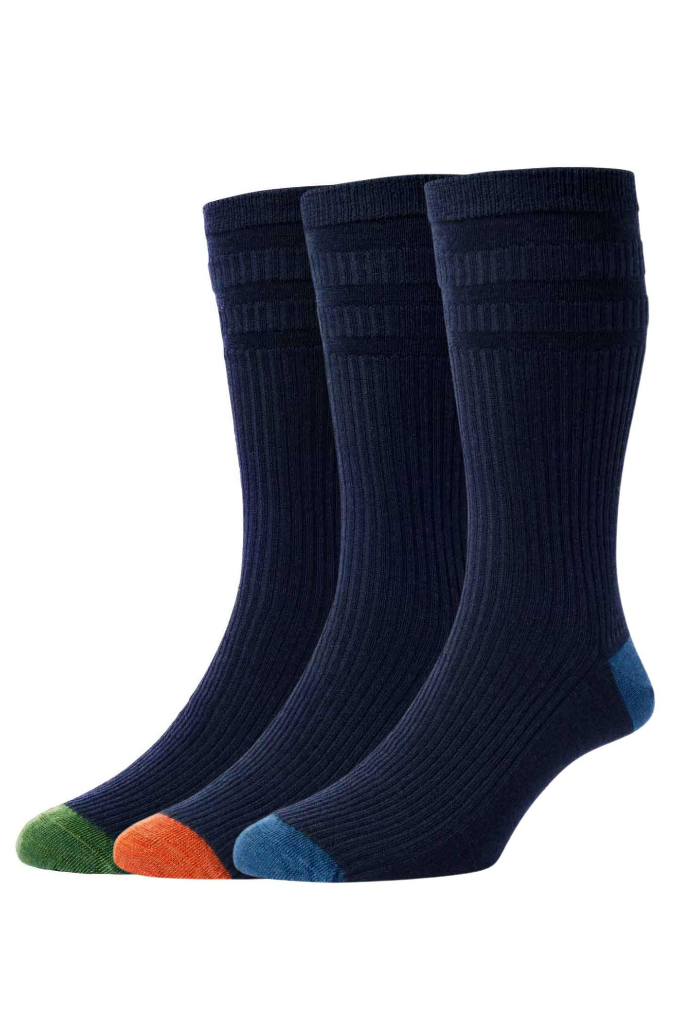 HJ Hall 3-Pair Wool Softop Socks