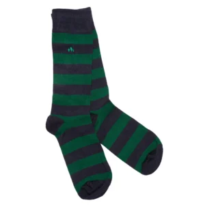 Swole Panda Green Navy Stripe