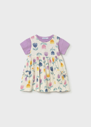 mayoral baby girl dress with tulip design
