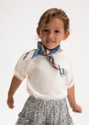 mayoral girls tee with matching neck scarf