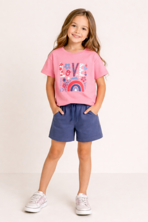 Boboli Girls’ Short and T-Shirt Set