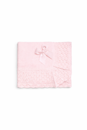 Juliana Baby Knitted Shawl – Diamond & Check Design
