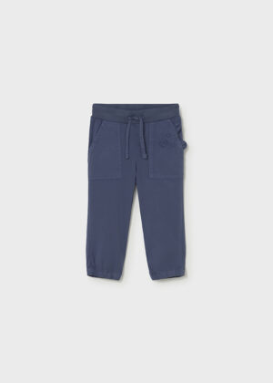 Mayoral baby boy jogger trousers with pockets and a hippo design. Soft, comfortable, and ideal for everyday wear.