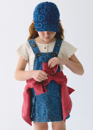 Mayoral Girls Denim Heart Pinafore