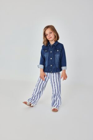 Boboli Girls' Striped Linen Trousers