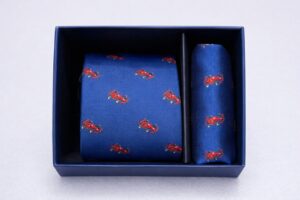 Spagnolo Racing Car Tie and Pocket Square Set