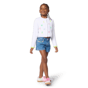 Billieblush Embroidered Denim Shorts