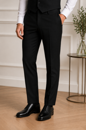 House of United Mix and Match Black Suit Trouser