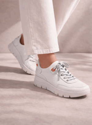 Jose Saenz White Laced Trainer