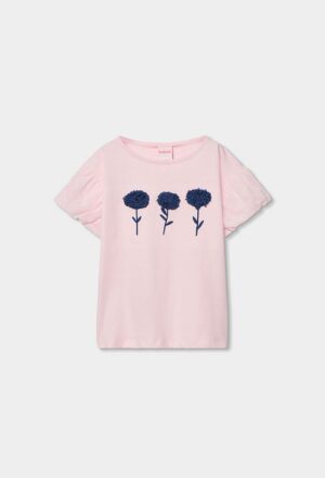 Girls pink cotton T-shirt