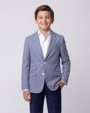 Spagnolo Boys Light Dot Blue Blazer
