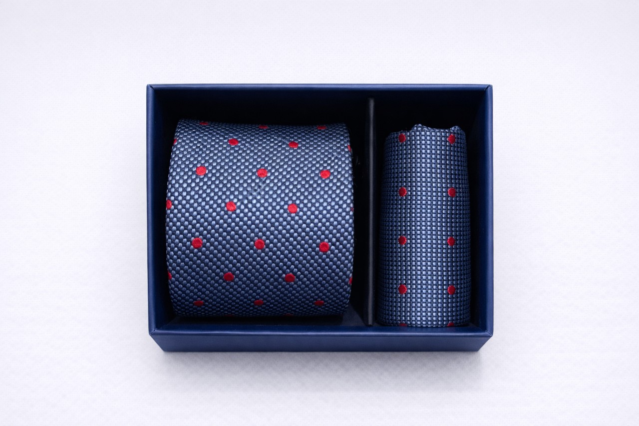 Spagnolo Spot Tie and Pocket Square Set