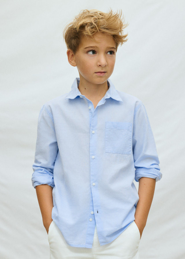 pre-teen boy shirt in blue