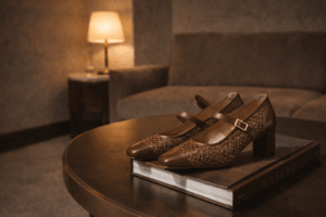 Hispanitas Woven Heeled Mary Jane Shoes