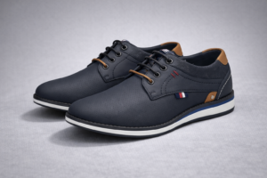 Ninety 78 Boys Navy Laced Shoe