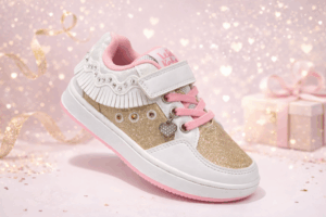 Lelli Kelly Frangetta Mix White and Gold Trainer