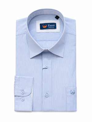 Zazzi Pale Blue Micro Stripe Shirt