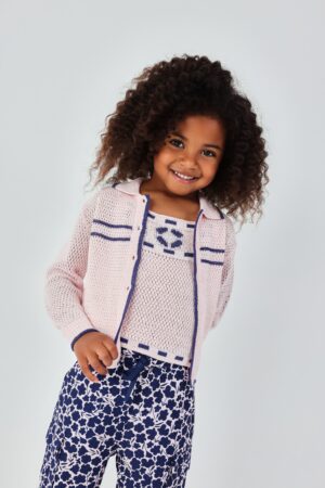 Boboli Girls Pink knitted Cardigan