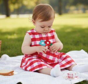 Agatha Ruiz Girls' Red Picnic Dress