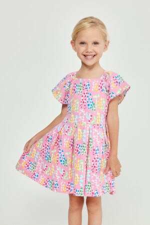 Agatha Ruiz Girls’ Pink Alphabet Print Dress