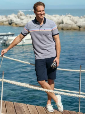 Hajo Premium Stripe Polo Shirt