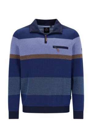 Hajo Striped Quarter-Zip Sweatshirt