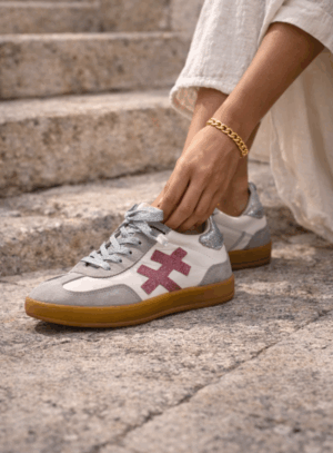 Another Trend Silver and White Trainer