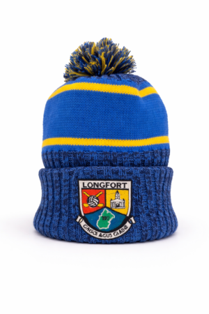 Longford GAA Adults Marl and Stripe Bobble Hat